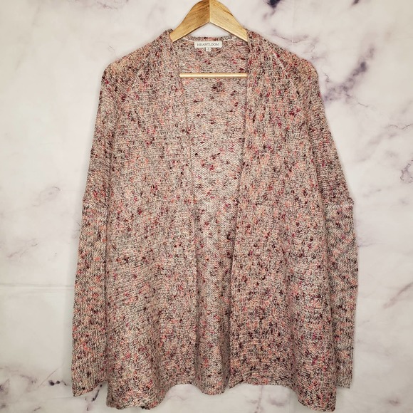 HEARTLOOM Multicolor Knit Cozy Cardigan Sweater M - Picture 1 of 10